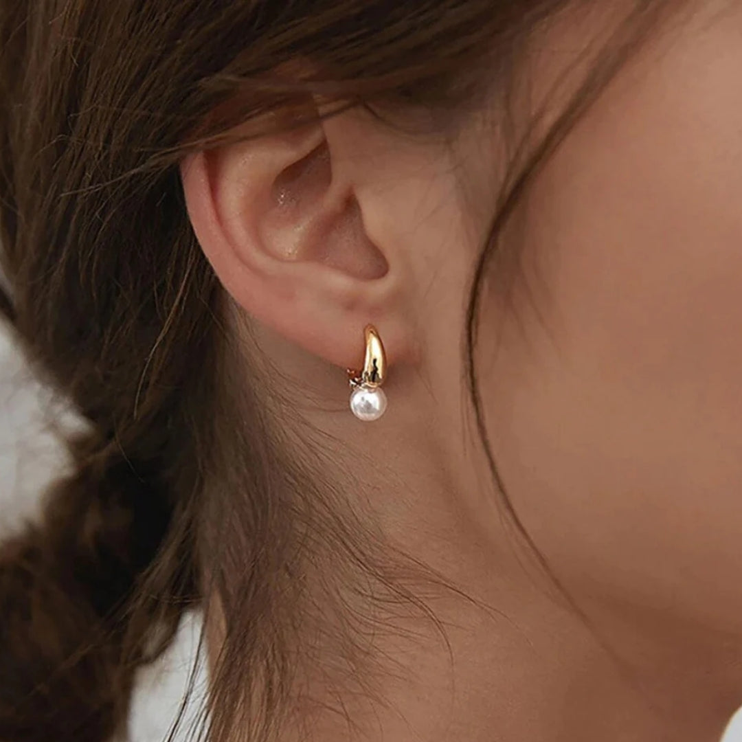 Luxe Golden Pearl Earrings