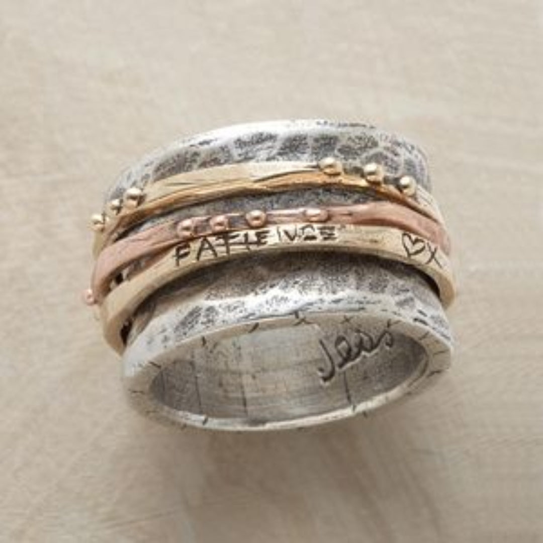 Timeless Elegance: Gold Rose & Silver Ring