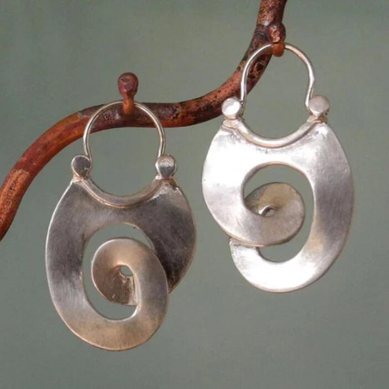 Trendy Irregular Silver Earrings