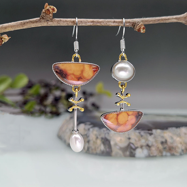 Retro Orange Earrings