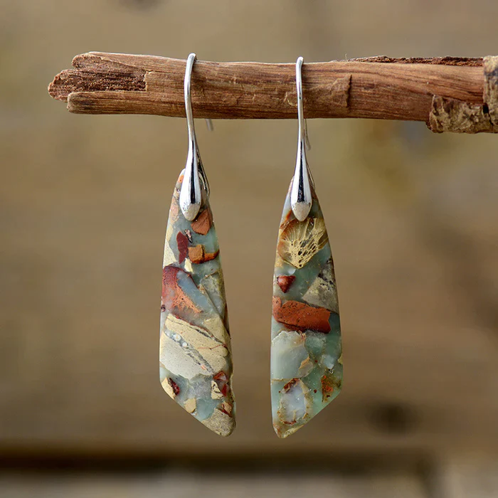 Fancy Natural Stone Earrings