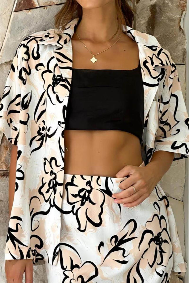 Hailey Floral Print Loose Pants Set