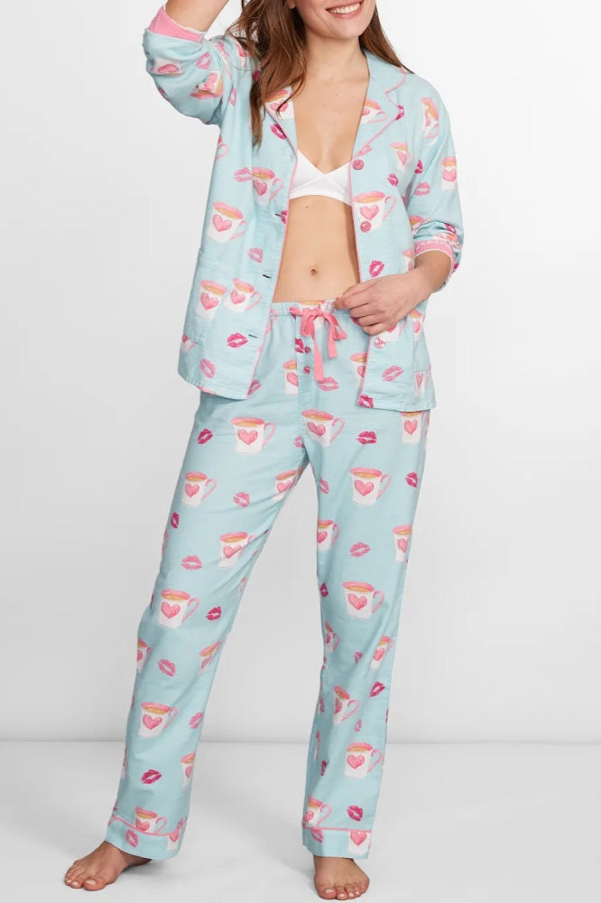 Essie Heart and Lip Print Pajama Set