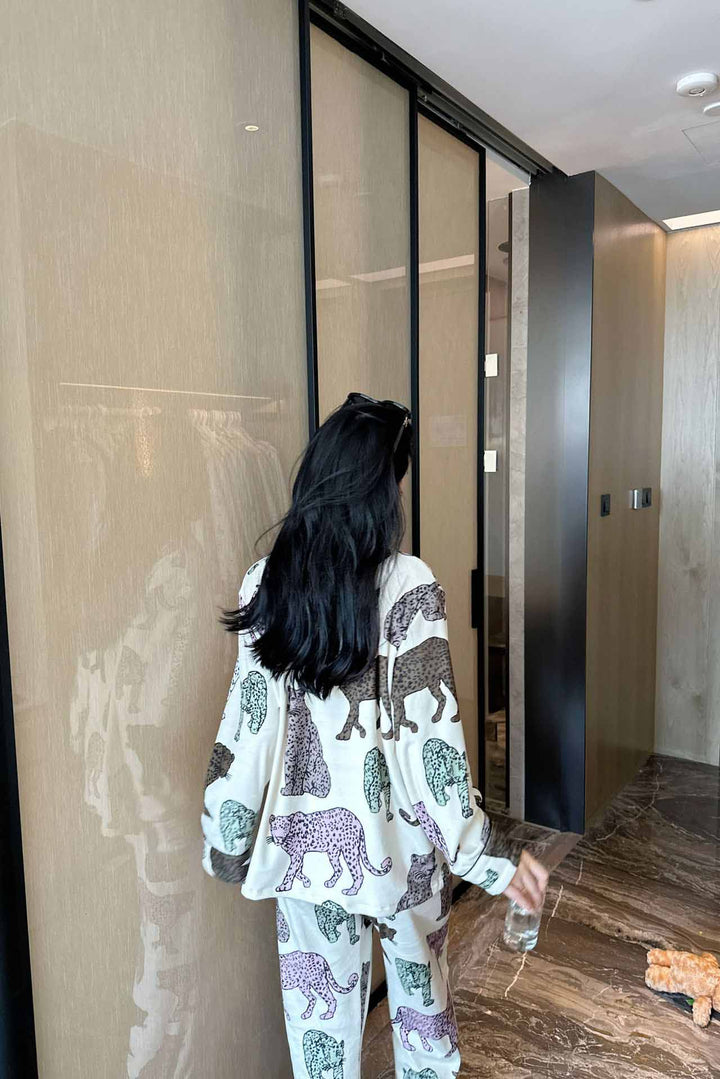 Quincy Leopard Print Pajama Set