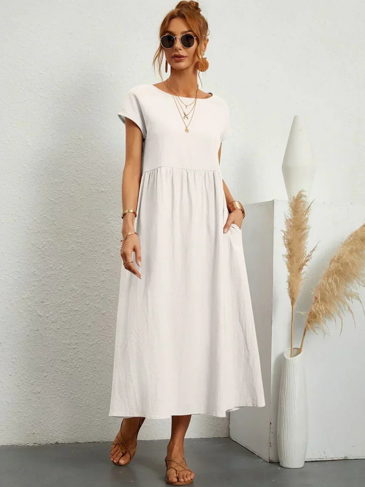 Mari™ | Elegant round neck dress