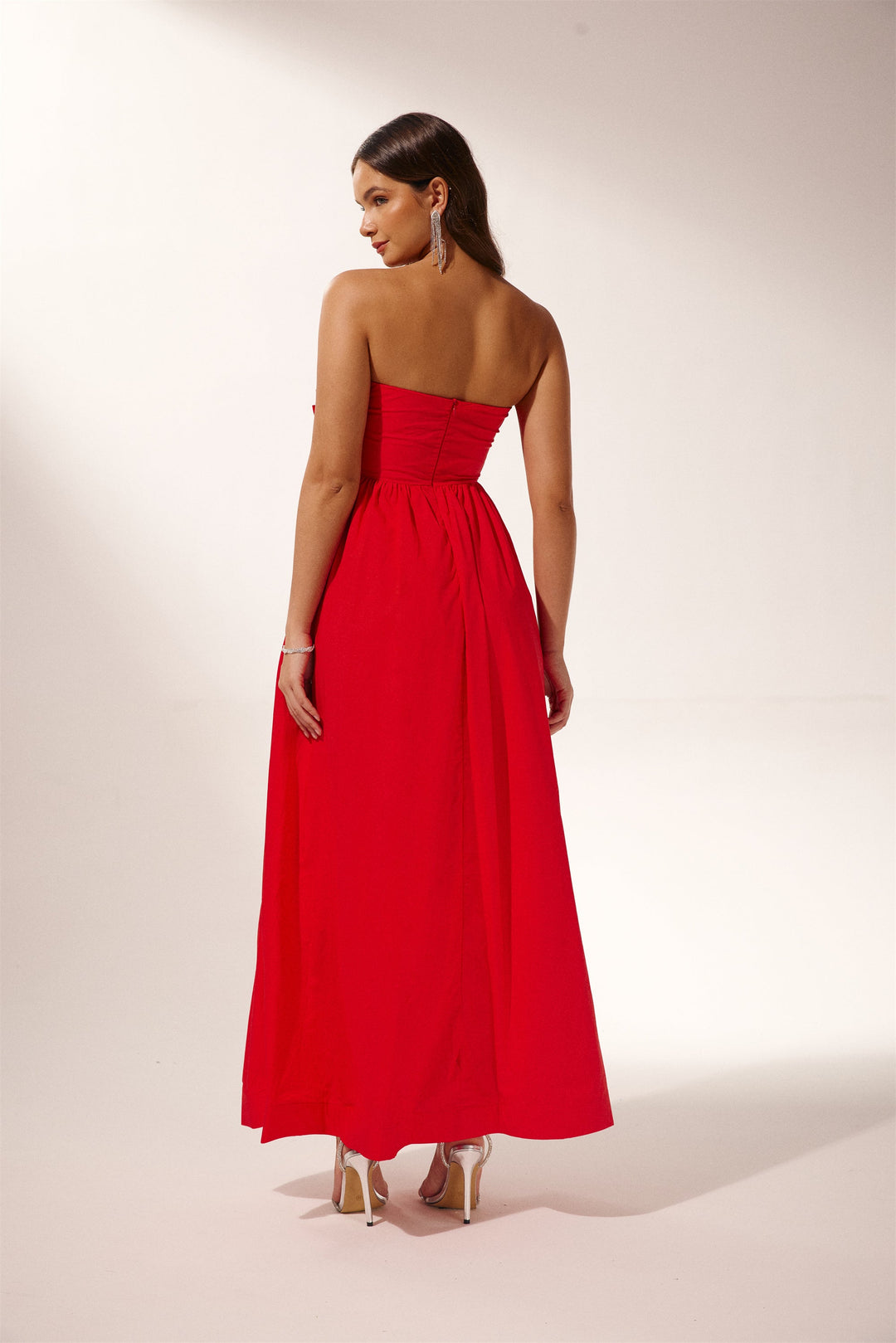Freda Flower Strapless Maxi Dress