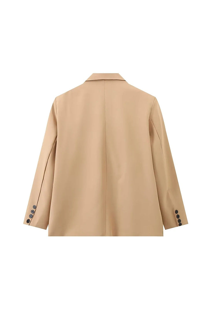 Ellerie Oversized Side Slit Blazer Steel Blue