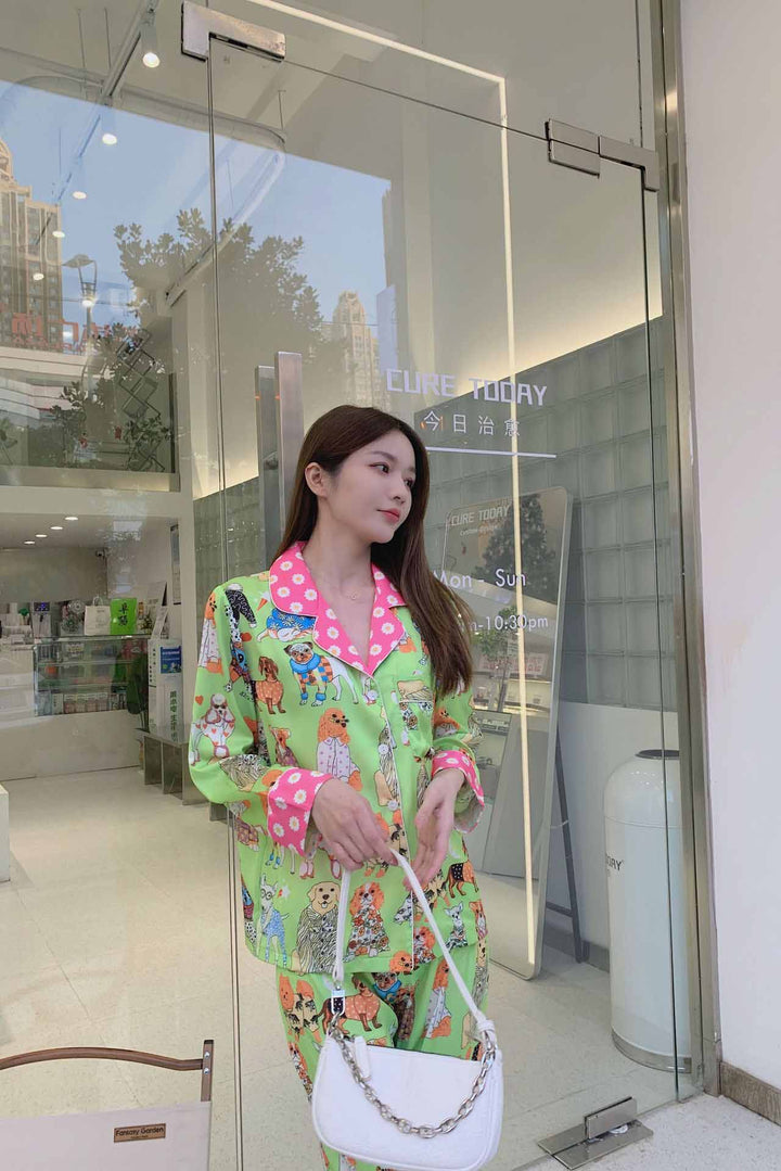 Jocel Illustration Pajama Set