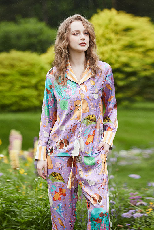 Elai Guinea Pig and Fish Long Pajama Set