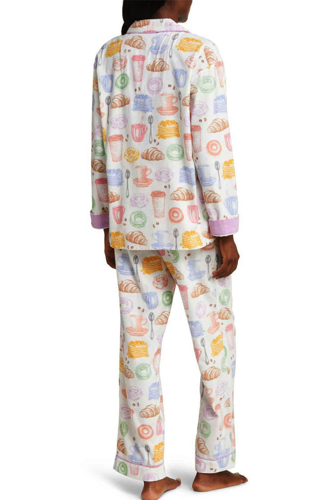 Silvana Milk Tea & Bread Print Pajama Set