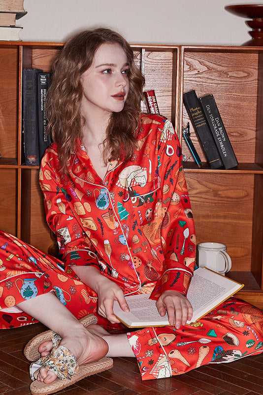 Megara Orange Dessert Pajama Set
