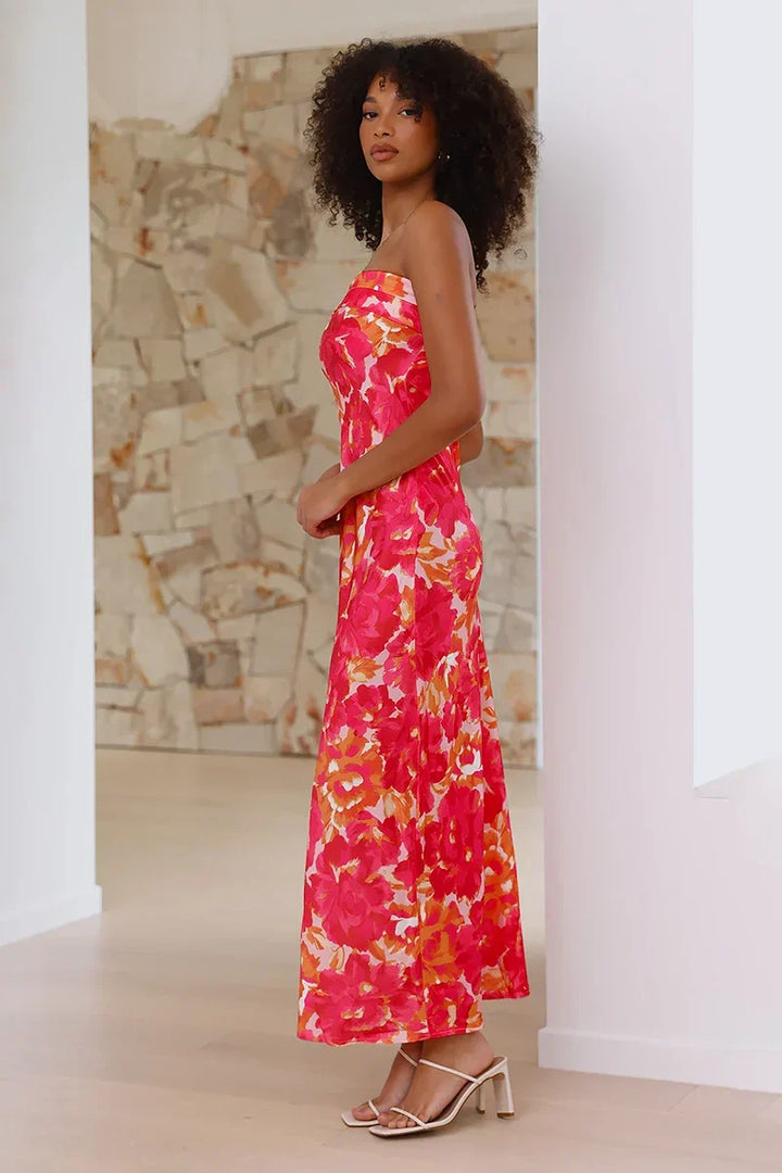 Fleur Maxi Dress - Pink/Red Floral