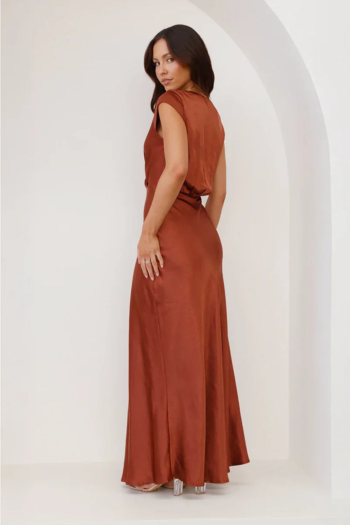 Hagar Maxi Dress - Rust