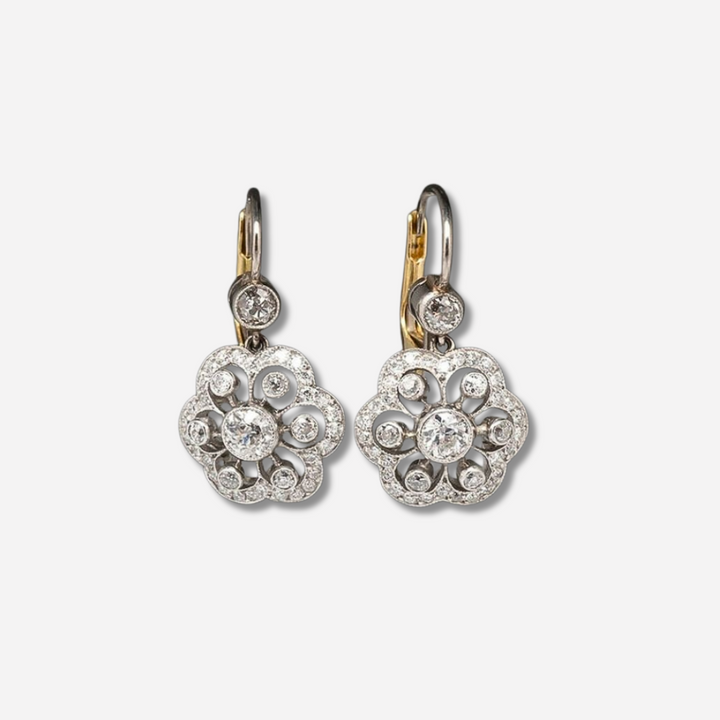 Vintage Crystal Mandala Earrings