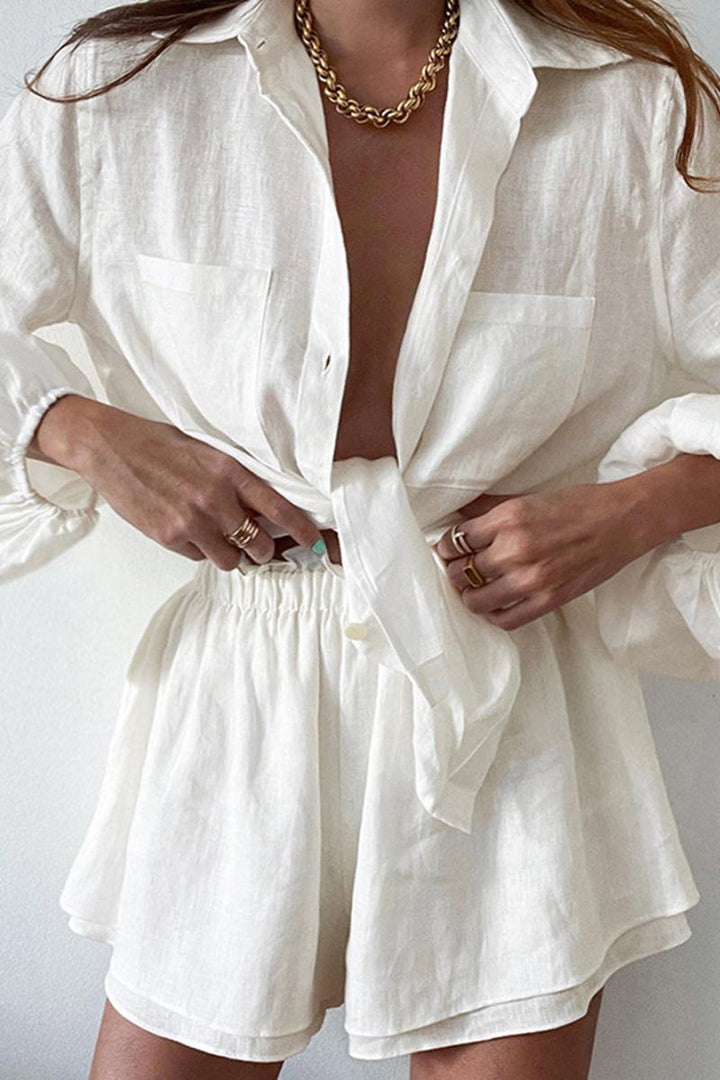 Imperial Linen Two Piece Shorts Set