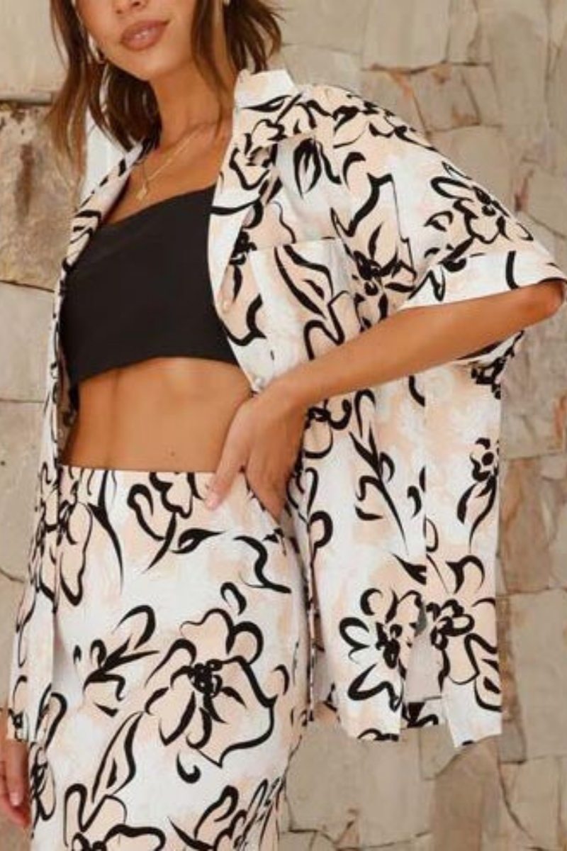 Hailey Floral Print Loose Pants Set