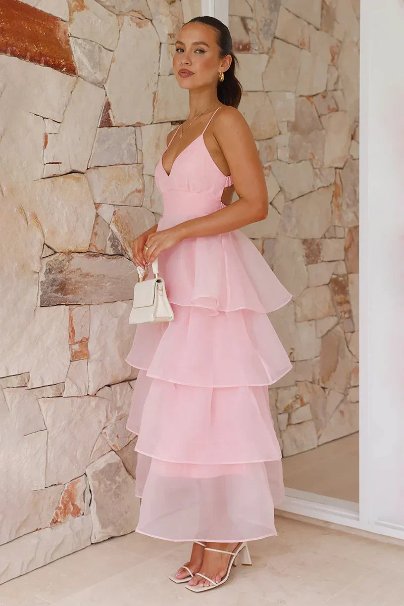 Elinda Maxi Dress - Pink