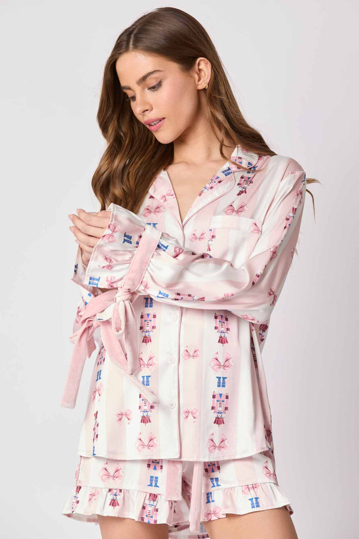 Denali Pajama Set Bow Cuffs