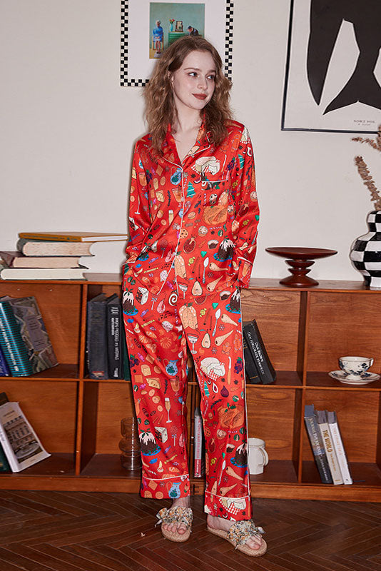 Megara Orange Dessert Pajama Set