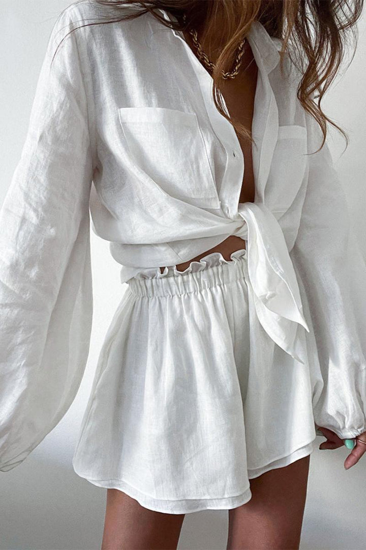 Imperial Linen Two Piece Shorts Set