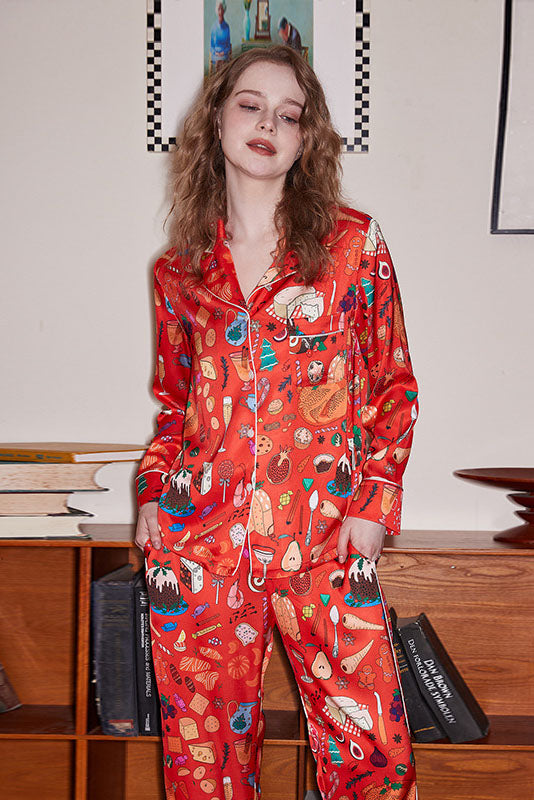 Megara Orange Dessert Pajama Set