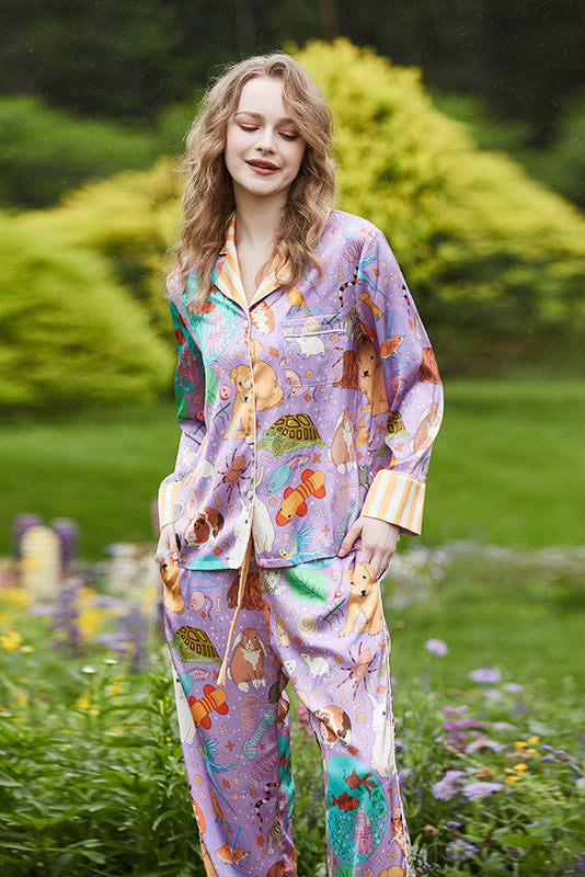 Elai Guinea Pig and Fish Long Pajama Set