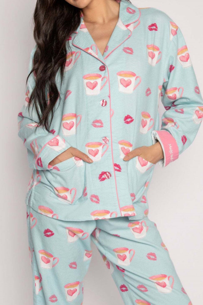 Essie Heart and Lip Print Pajama Set