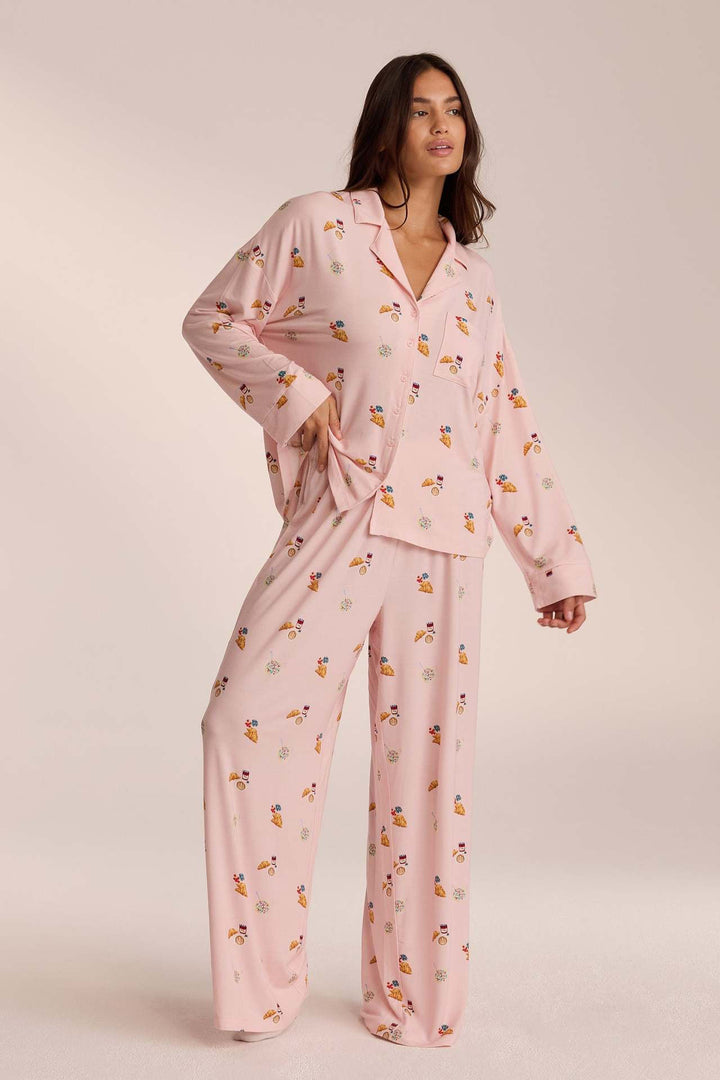 Apol Food Print Pajama Set