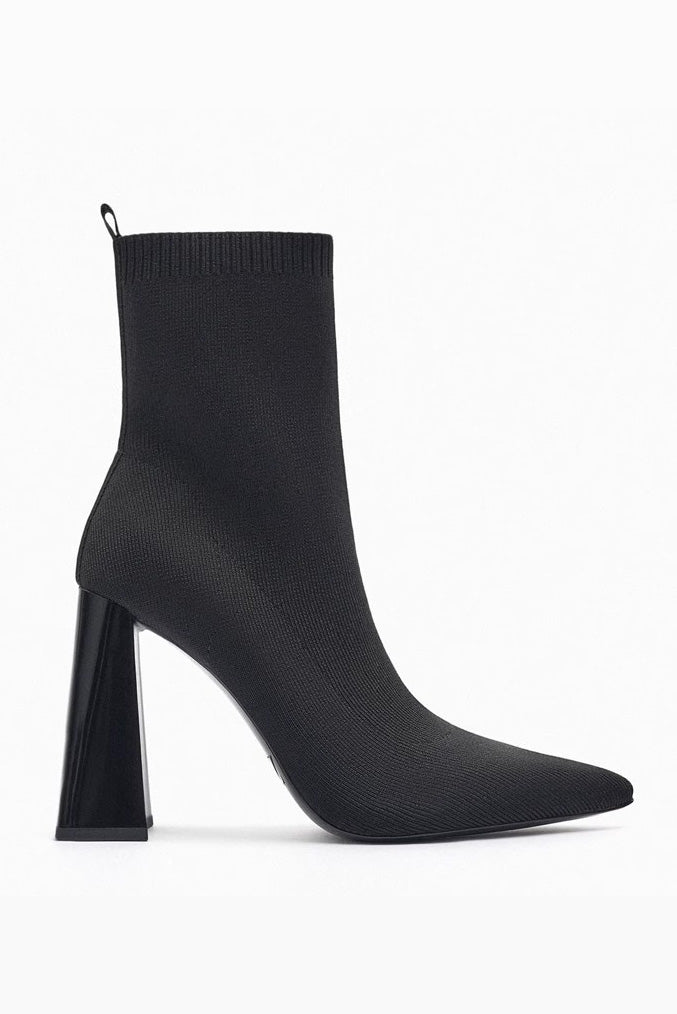 Elke-Vintage Elastic Socks Ankle Boots