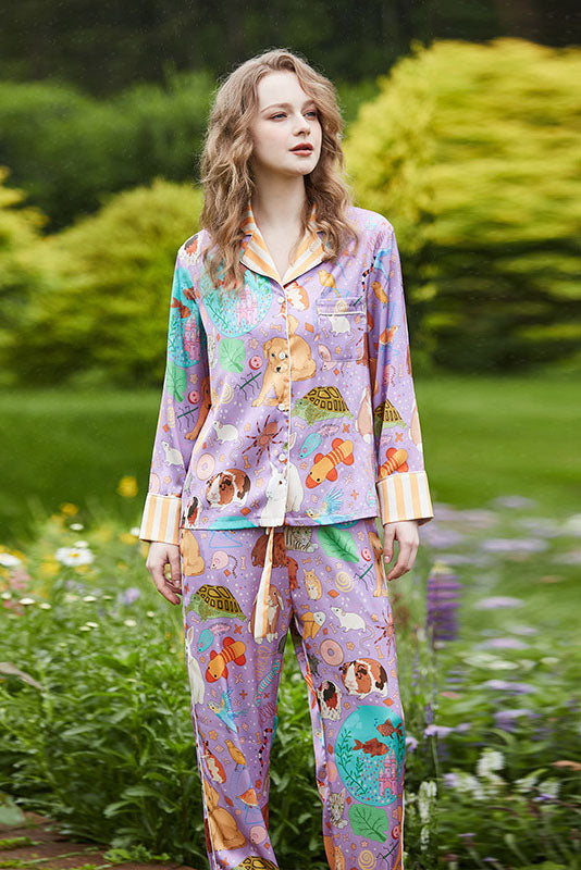 Elai Guinea Pig and Fish Long Pajama Set