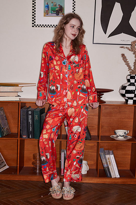 Megara Orange Dessert Pajama Set