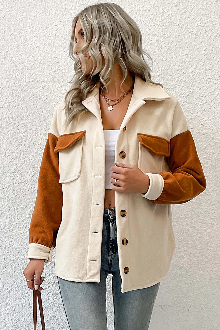 Ashie - Down To Cuddle Cozy Shacket - Cream