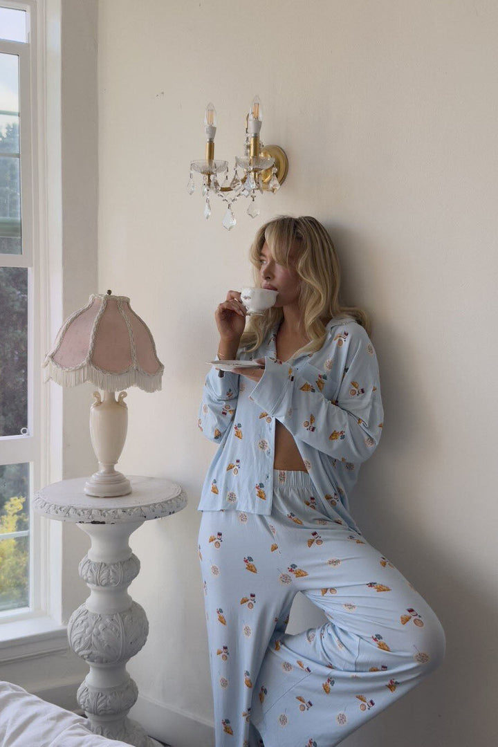 Apol Food Print Pajama Set