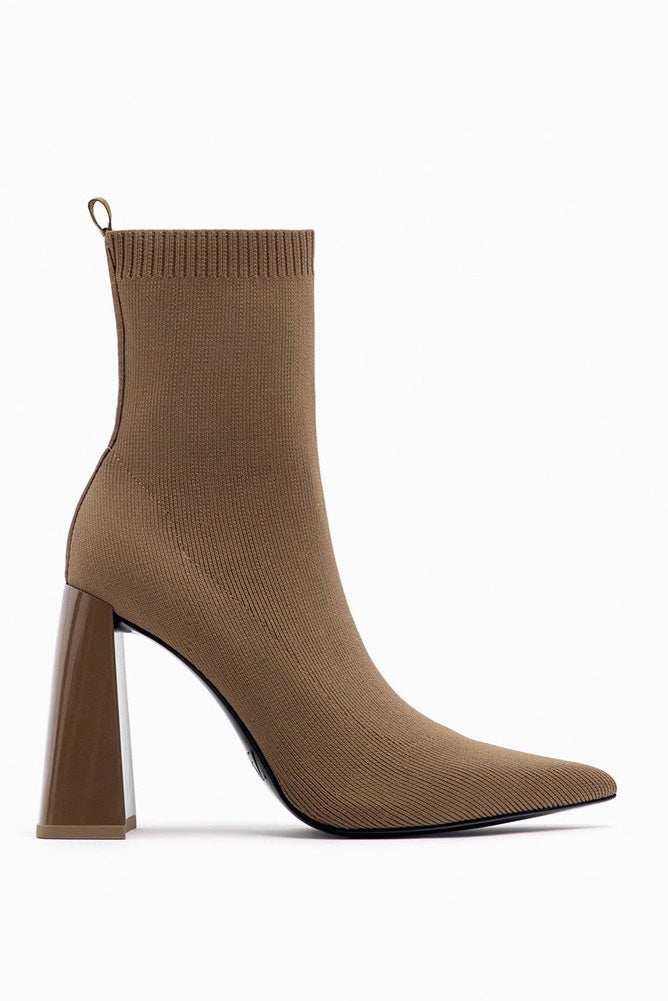 Elke-Vintage Elastic Socks Ankle Boots