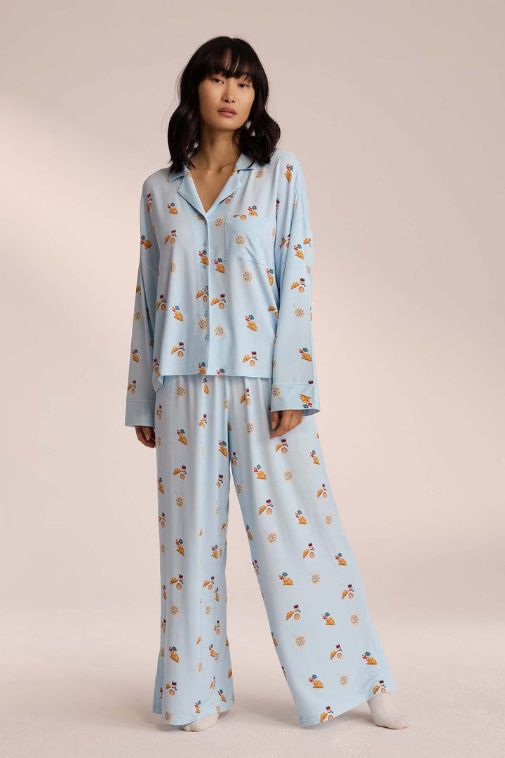 Apol Food Print Pajama Set