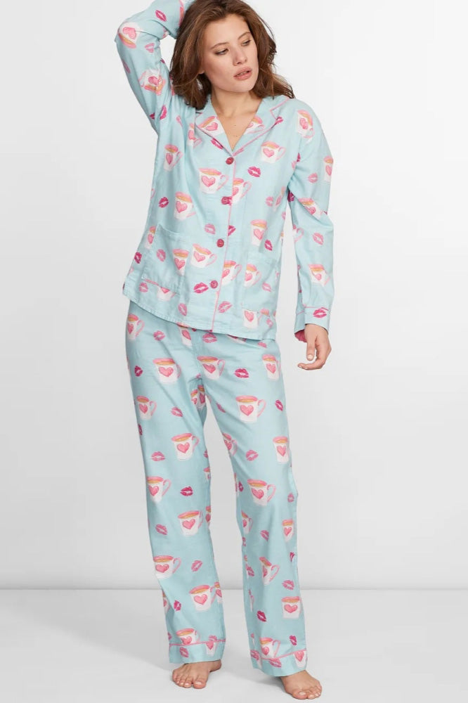 Essie Heart and Lip Print Pajama Set