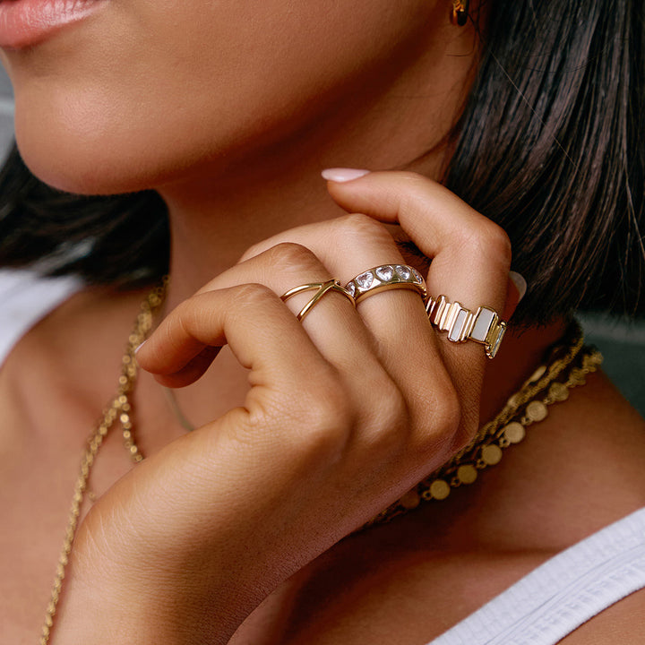 J'adore Gold Ring - Stone