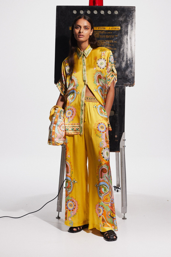 Cordelia Short Sleeve Paisley Pants Set