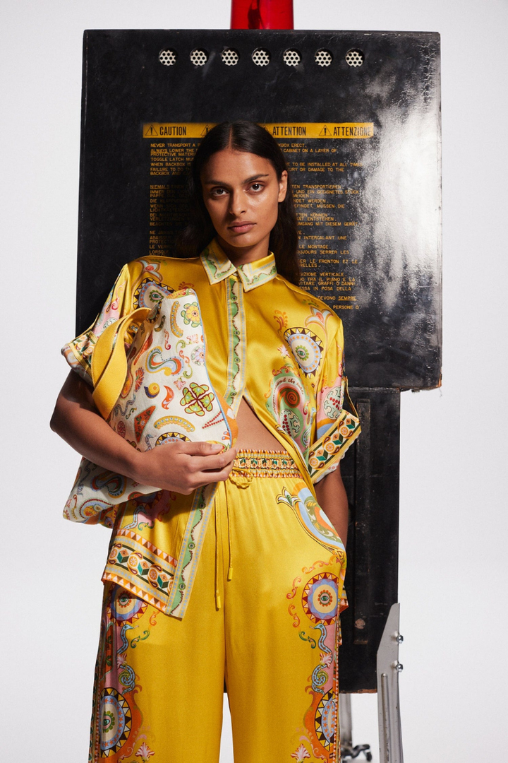 Cordelia Short Sleeve Paisley Pants Set