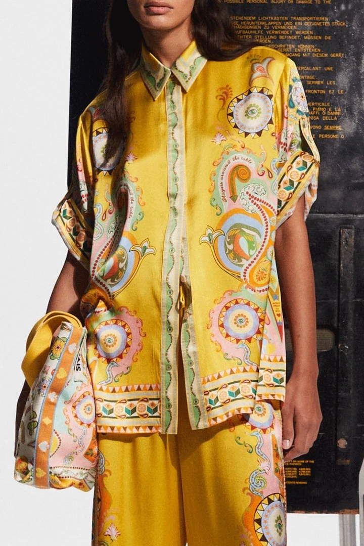 Cordelia Short Sleeve Paisley Pants Set
