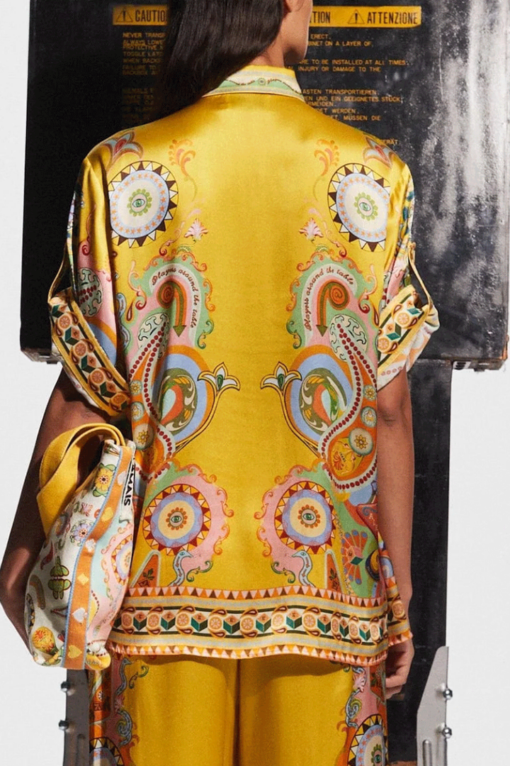 Cordelia Short Sleeve Paisley Pants Set