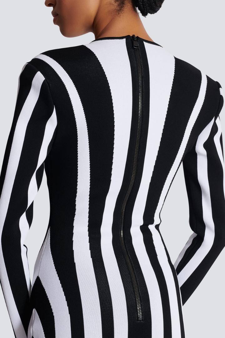 Posey Long Sleeve Striped Knit Mini Dress
