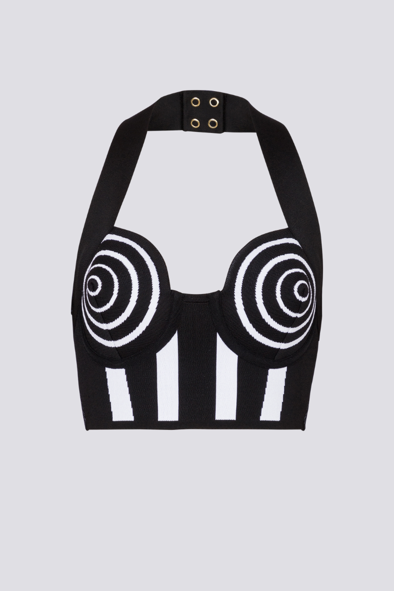 Ares -halterneck-striped-knit-skirt-set