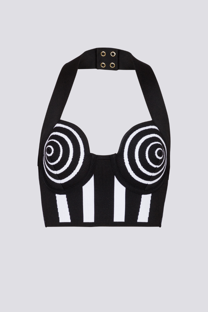 Ares -halterneck-striped-knit-skirt-set