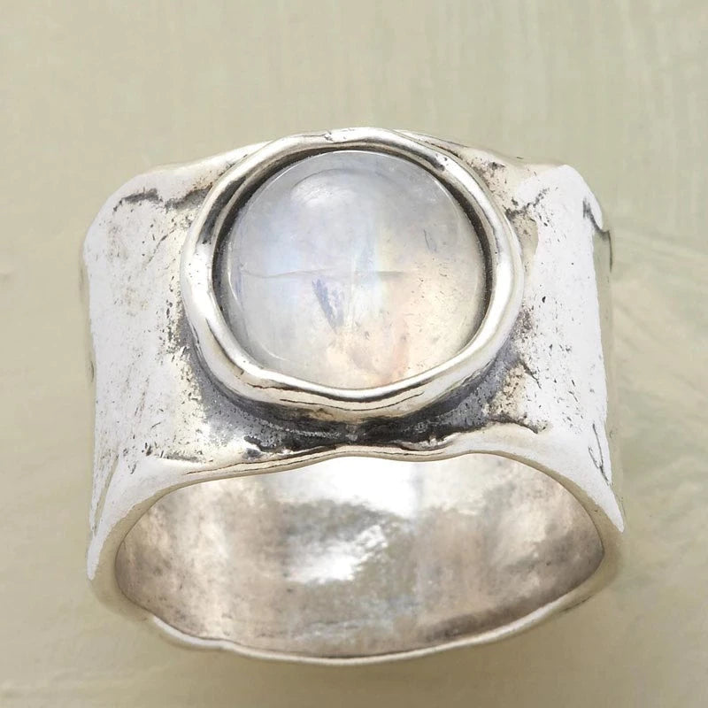 Luma - Silver Moonstone Ring
