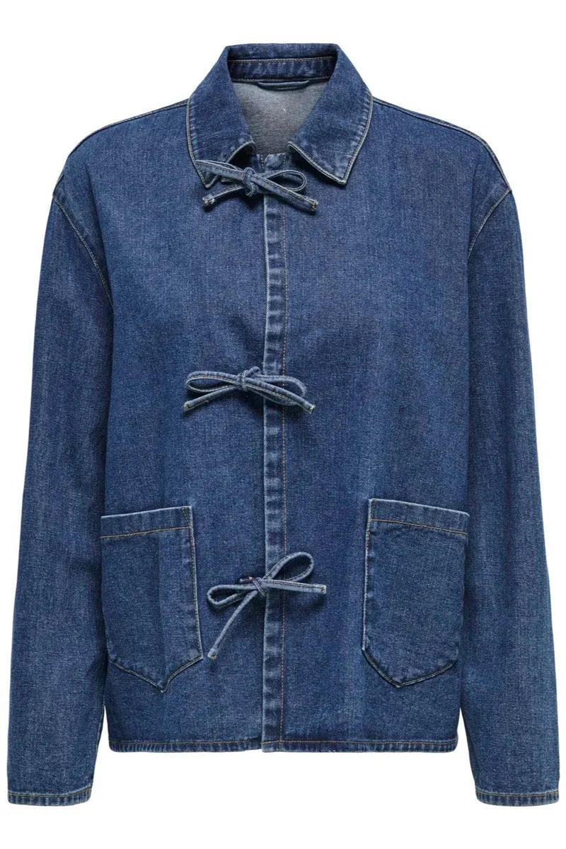 Florencia Tie Dark Blue Denim Jacket