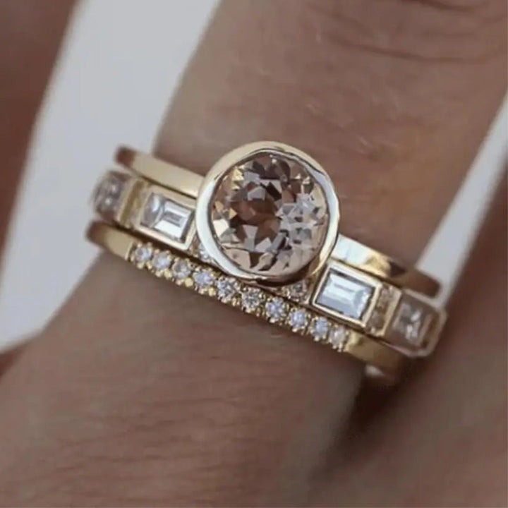 Vintage Gold Crystal Elegance Ring