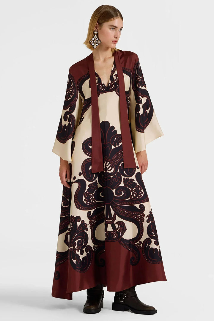 Chon Print Satin Dress