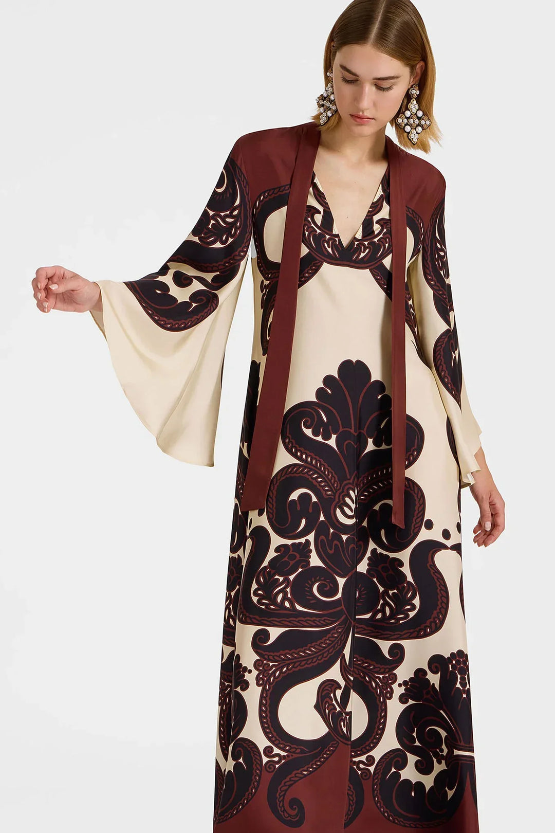 Chon Print Satin Dress