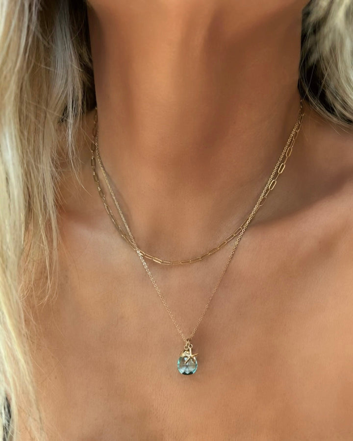 Gemstone Starfish Necklace